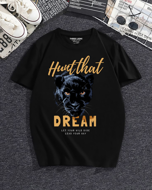 Hunt That Dream Panther Black T-Shirt