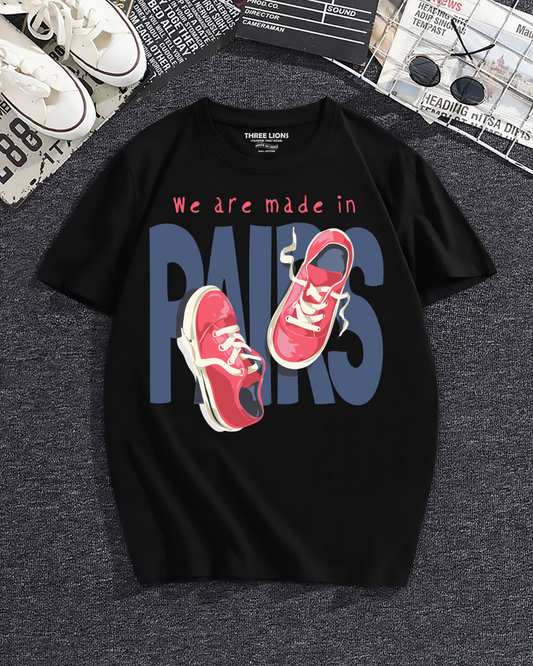 Made in Paris Sneakers Graphic Black T-Shirt