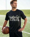 Rich Premium Black Drop Shoulder Digital Printed T-Shirt