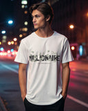 Millionaire Premium White Drop Shoulder Digital Printed T-Shirt