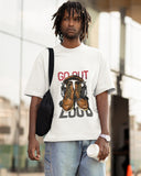 Go Out Loud White T-shirt - Drop Shoulder