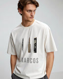 Narcos Premium White Drop Shoulder Digital Printed T-Shirt