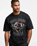 Bootleggers Premium Black Drop Shoulder Digital Printed T-Shirt