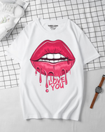 New Dripping Lips Love You White T-Shirt