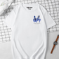 Premium Front And Back Footprint T-Shirt In White