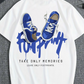 Premium Front And Back Footprint T-Shirt In White